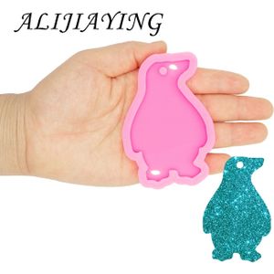 Shine Binnen Kreeft Sleutelhanger Mold Silicone Mould Voor Hars Epoxy Craft Diy Pinguïn Ketting Sieraden Hanger DY0513