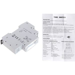 Mechanische 24 Uur Programmeerbare Din Rail Tijdschakelaar Relais 110-240V 16A