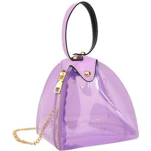 Transparante Jelly Bag Vrouwen Driehoek Hand Tas Zomer See-Through Meisje Leuke Persoonlijkheid Keten Crossbody Bag Totes bolsa