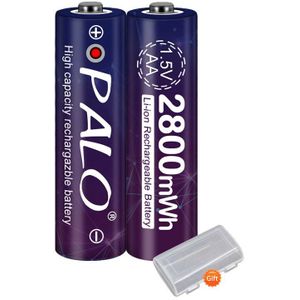 Palo 1.5V Aa Batterij 2800Mah Li-Ion Aa Batterij Oplaadbare Aa Batterieria Li-Ion Oplaadbare Batterij Batterijen