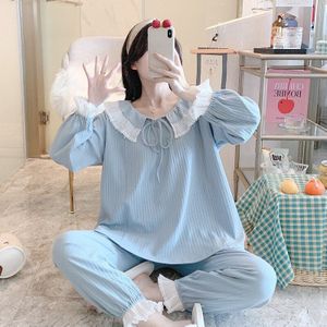 Lente Herfst 2 Stks/set Katoen Moederschap Verpleging Pyjama Sets Dunne Comfortabele Ademende Zwangere Vrouwen Borstvoeding Nachtkleding