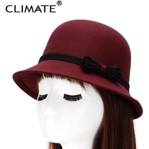 Klimaat Vrouwen Fedora Hoeden Voor Vrouw Lente Bloem Meisjes Fedora Cap Mode Dames Mom Hoeden Polyester Wollen Cap Hoed