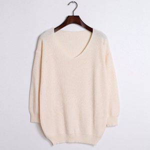 Hlbcbg V-hals Vrouwen Basic Trui Herfst Winter Dikke Warme Gebreide Jumper Femme Kerst Truien Geribbelde Gebreide Trui Tops