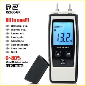 Rz Vochtmeter Digitale Hout Vochtmeter 0-80% Houtbewerking Tester Meetinstrument RZ660