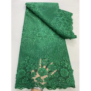 Pgc Afrikaanse Melk Zijde Tule Kant Stof 2022 Guipurekant Frans Koord Kant Stof Met Pailletten Voor Bruiloft LY240-4