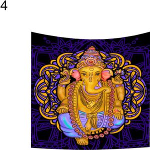 Tapestry 59X51 Inch India Olifant God Ganesh Yoga Opknoping Tapijt Home Decoratie