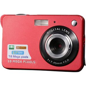 2.7 Inch Tft Lcd 18MP Digitale Camera 8x Zoom Foto Video Camcorder (Rood)