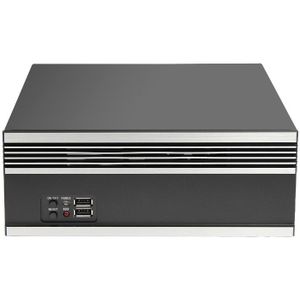 Itx Case Geborsteld Aluminium Paneel Draagbare Mini Computer Case Eenvoudige Kleine Case Horizontale Industriële Controle Case