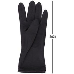 1 Paar Kappers Handschoenen Salon Kapper Dikkere Rubberen Handschoenen Herbruikbare Haar Verven Coloring Handschoenen Zwarte Handschoen Hair Styling Tools