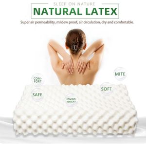 Negativeion Neck Massage Pillow Home Use Cervical Protect Spa Natural Latex Pillow Healthcare Vertebrae Orthopedic Physiotherapy