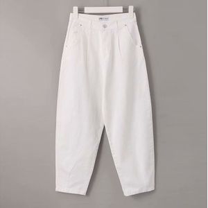 Toppies Witte Jeans Hoge Taille Denim Harembroek Boyfriend Jeans Voor Vrouw Losse Broek Vaqueros Mujer