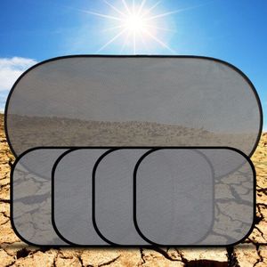 5Pcs Auto Window Zonnescherm Voor Achter Kant Gordijn Auto Mesh Zonneklep Gordijn Met Zuignap Onderdelen Auto Styling auto Accessoires