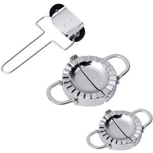 3 Pcs Knoedel Maker En Cutter Rvs Ravioli Huid Empanada Druk Pie Mold Deeg Pierogi Wrappers Mold Gebak
