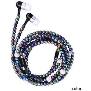 In-Ear Oortelefoon Meisje Sieraden Parel Ketting Headset Met Microfoon Oordopjes Voor High-Fidelity Stereo Hoofdtelefoon