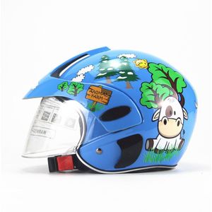 Half Gezicht Motorhelm Cartoon Kinderen Helm Voor Motorfiets Veiligheidsdop Capacete Moto Kids Crash Helm Voor Meisjes En Jongens