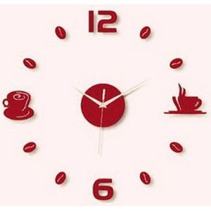Mode Tijd Beperkte Creatieve Echte Quartz Wandklokken Koffie Diy Moderne Leven Grote Decoratieve Horloge Digitale Klok