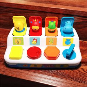 Baby Educatief Speelgoed Willekeurige Interactieve Pop Up Dieren Speelgoed Switchbox Knop Doos Baby Intelligentie Push Pop Speelgoed Voor Kinderen