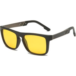 LongKeeper Mannen Nacht Rijden Zonnebril Gepolariseerde Nachtzicht Mannelijke Bril Classic Geel Lens Bril UV400