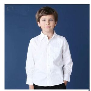Stijl Jongen Shirt Wit Baby Jongens Kleding Dress Shirt Lange Mouw Top School Kinderen Blouse