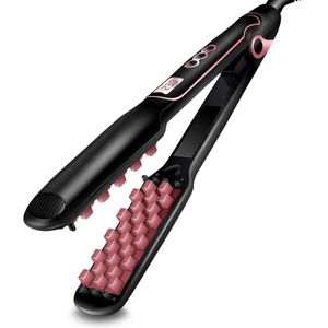 Haar Volumizing Iron Stijltang Curling Krimpen Keramische Crimper Haar Glanzende Zijdeachtige 2 In 1 Rechttrekken & Curling Flat Iron.