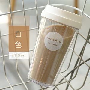 Oneisall Plastic Waterfles 420ML 15oz Tumbler Cup BPA Gratis Drinken Met Deksel Voor Koffie Thee Mijn Water fles