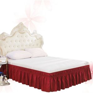 1Pc Lakens Beddengoed Geplooide Rok Stof Ruche Bed Shirt Bed Accessoires Bouffancy Bed Rok Voor Bed Hotel