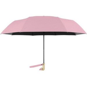 Houten Eend Hoofd Handvat Paraplu UV 50 + Schaduw Regen of Zonneschijn Vouwen Dier Reizen Paraplu Nooit Nat Portable Novel paraplu