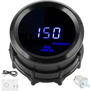 2in 52Mm Universele Oliedruk Meter Gauge 0-150PSI Digitale Blauwe Led Hoge Nauwkeurigheid 12V Auto Gauge Met Sensor