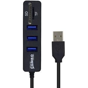 Chipal Hoge Snelheid 2 In 1 Combo 3 Port Usb 2.0 Hub Splitter Kaartlezer Voor Sd Tf Micro Sd voor Pc Laptop Randapparatuur Accessoires