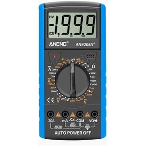 DT9205A + Digitale Multimeter Ac/Dc Profesional Transistor Tester Elektrische Esr Ncv Test Meter Analoge Auto Range Multimetro