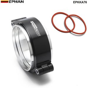 Epman Uitlaat V-Band Klem W Flens System Assembly Geanodiseerd Klem Voor 3 &quot;Od Turbo Intake Lading Piping EPKKA76