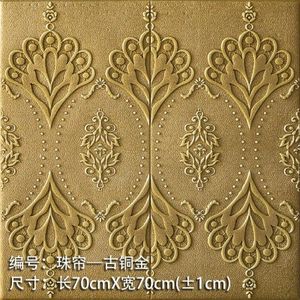 Zelfklevende 3D Muurstickers Pvc Waterdichte Schuim Behang Europese Muurstickers Woonkamer Tv Achtergrond Decor Panelen Baksteen