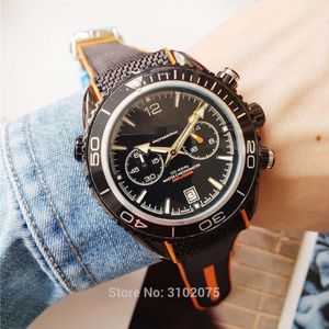Top Luxe Horloge Mannen Zee-Ocean Master Aaa Lichtgevende Lederen Sport Pols Watche Functie Quartz Horloge 3bar waterdicht