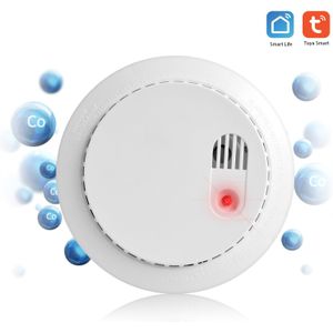 Home Security Waarschuwing Alarm Hoge Gevoelige Onafhankelijke Co Gas Sensor Wifi Koolmonoxide Co Composiet Rookmelder Alarm