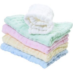 Yanuo Babybadje Handdoek Baby Handdoek Vierkante Sjaal 6 Lagen Baby Handdoeken Van Gaas Handdoeken Zakdoek 5Pcs Kids Handdoek voor Pasgeborenen