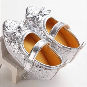 Pasgeboren Baby Meisjes kleding Geometrie Hoge Hakken casual Zachte Zool PU Peuter Strik Prinses Crib Schoenen een pairs