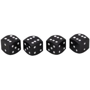 4 Pcs Dice Stijl Auto Aluminium Band Steel Caps Tire Wheel Tyre Beste Decoratie Caps Ventiel Dust Covers