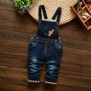 Lente en herfst Baby jongens denim Overalls, rompertjes kinderen, kinderkleding