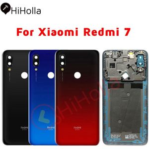 Voor Xiaomi Redmi 7 Back Battery Cover Rear Behuizing Deur Case Voor Redmi 7 Batterij Cover Met Camera Lens + frame Vervangende Onderdelen