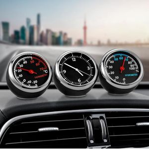 Dragonpad Mini Auto Auto Digitale Klok Auto Horloge Automotive Thermometer Hygrometer Decoratie Ornament Klok Auto Levert