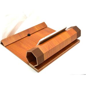 Joylove 12 Inch Houtnerf Telefoon Screen Hd Oogbescherming Video Theater Ondersteuning Office Home 3D Versterker Tv Kast