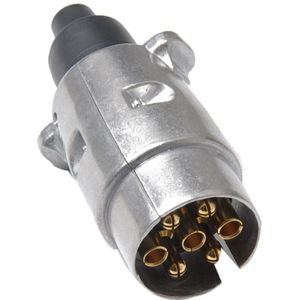 12 V 7Pin Trailer Plug Ronde Bedrading Lichten Towing Metalen Caravan Vrachtwagen Boot socket Aluminium Plug Trailer Truck Towing