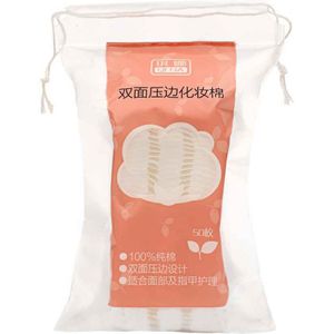 50 Stuks Dubbelzijdig Geperst Katoen Pads Voor Makeup Nail Polish Remover Wipes Hydropathic Reiniging Beauty Tool Facial Veeg katoen