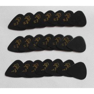 Zwarte kleur celluloid plectrums met gold logo afdrukken, Picks Plectrums voor akoestische, klassieke en elektrische gitaren