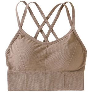 Schoonheid Terug Sportbeha Vrouwen Padded Sport Top Vest Tops Shock-Proof Verzamelen Hoge-Yoga Beha Katoenen Ondergoed fitness