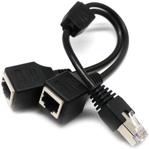 Anpwoo Ethernet Splitter Adapter 0.3 M Laptop Professionele Ethernet Netwerk Adapter Met Netwerk Kabel Verlengkabel