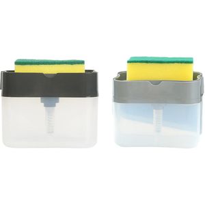 2Pcs Wasmiddel Zeepkist Druk Zeep Loog Box Voor Shop Keuken Kantoor