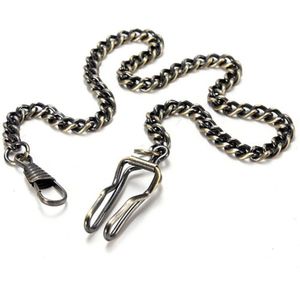 Uitstekende 36.5Cm Brons Legering Ketting Voor Antieke Quartz Vrouwen Mens Vintage Voor Zakhorloge