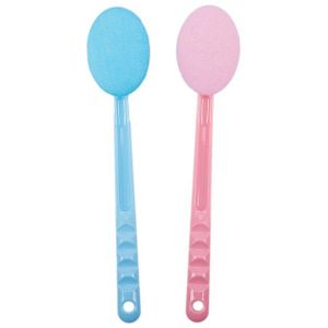 2 Roze &amp; Blue Back Wrijft &amp; Massager Bad Borstel Lotion Applicator,Extra Lange Handvat, geweldig Voor Body Care Retail