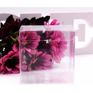 50 Stks/partij Transparant Clear Candy Box Vierkante Pvc Chocolade Tassen Dozen Bruiloft Gunst Party Event Decoratie Caja De Dulces